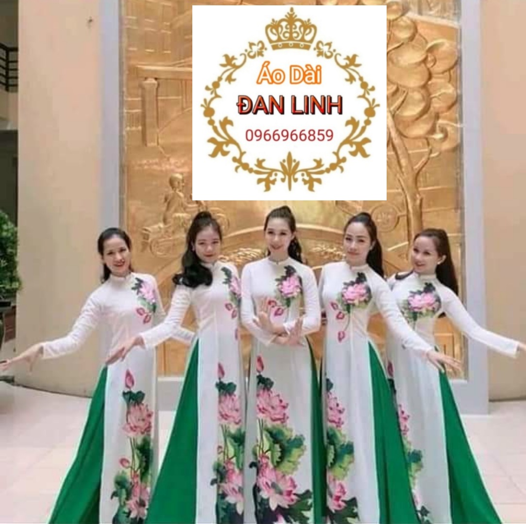 Áo dài cờ đỏ sao vàng áo dài hoa sen nhận đồng phục áo dài rẻ đẹp - Áo Dài Đan Linh
