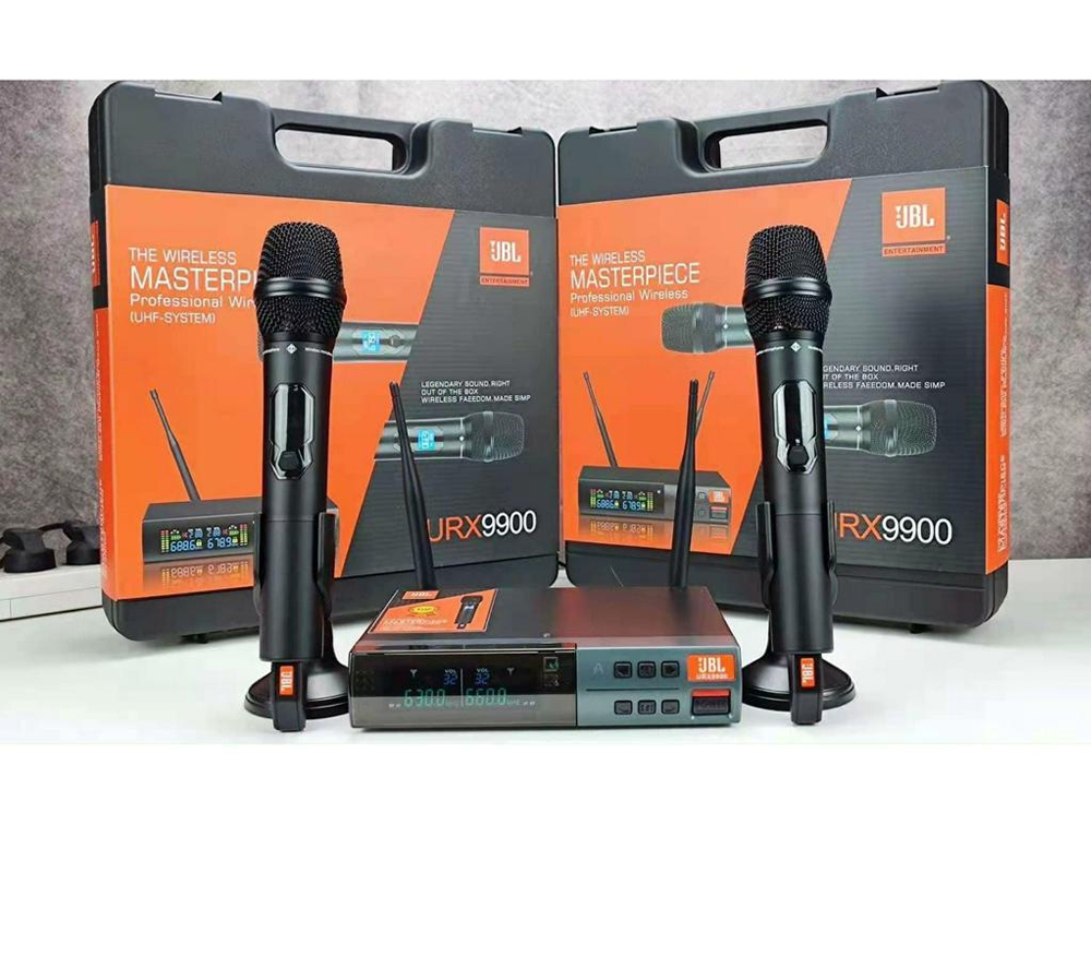 Micro Không Dây JBL URX 9900, Micro Karaoke Chuyên Nghiệp, Sử Dụng Cho Karaoke Gia Đình, Sự Kiện, Sân Khấu, Tự Động Dò Sóng, Chất Âm Cực Sáng, Chống Hú Rít, Màn Hình Hiện Thị LCD, Kết Nối Dễ Dàng Với Aply, Cục Đẩy, Loa Kéo, Mixer