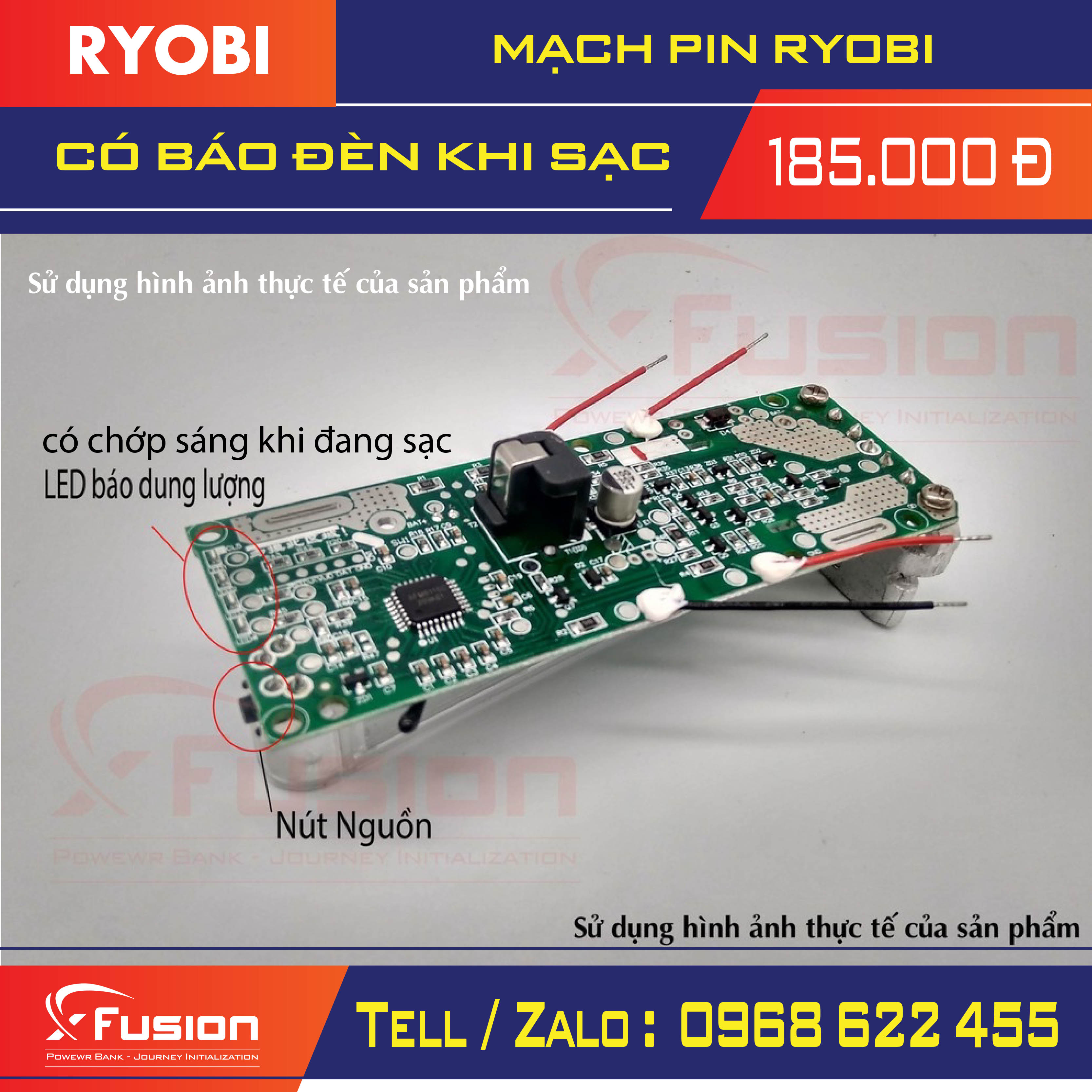 Mạch pin ryobi