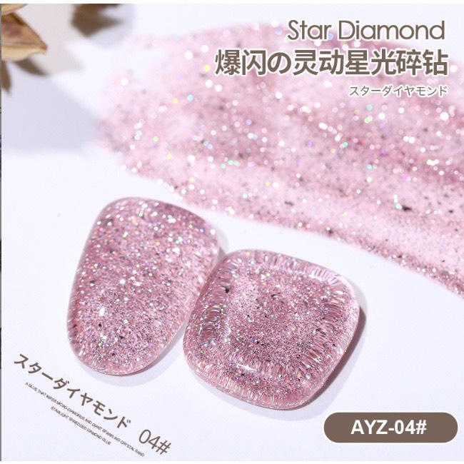 Sơn gel as kim tuyến mã ayz chai đỏ 15ml