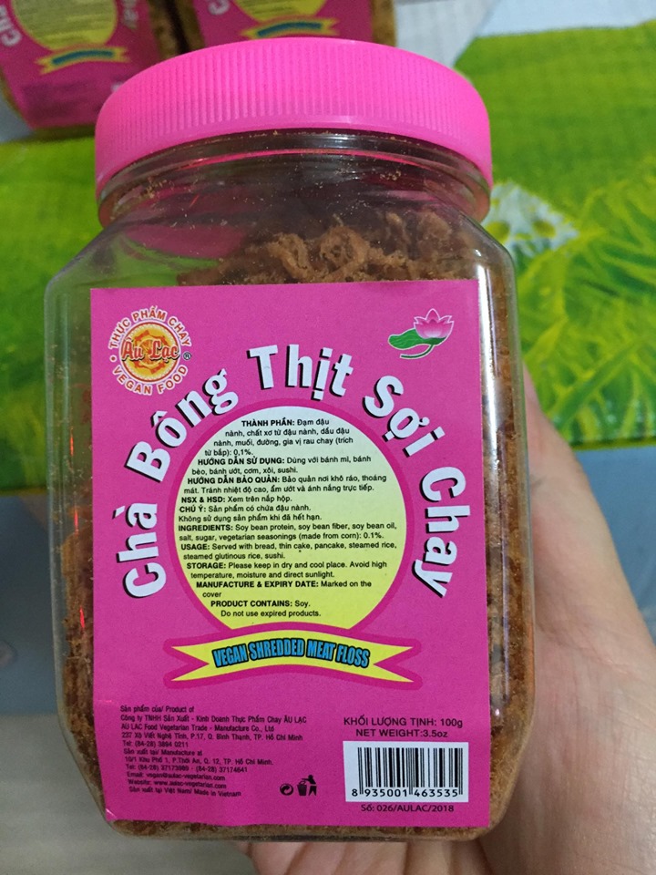 [HCM]Chà Bông Thịt Sợi Chay - Hủ 100g