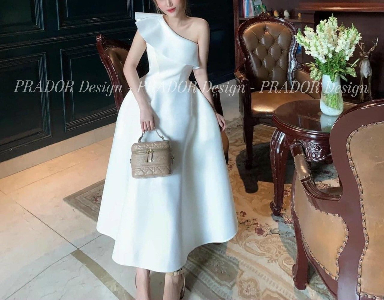 Đầm Xòe Bèo Vai (có mút) Sang Trọng
