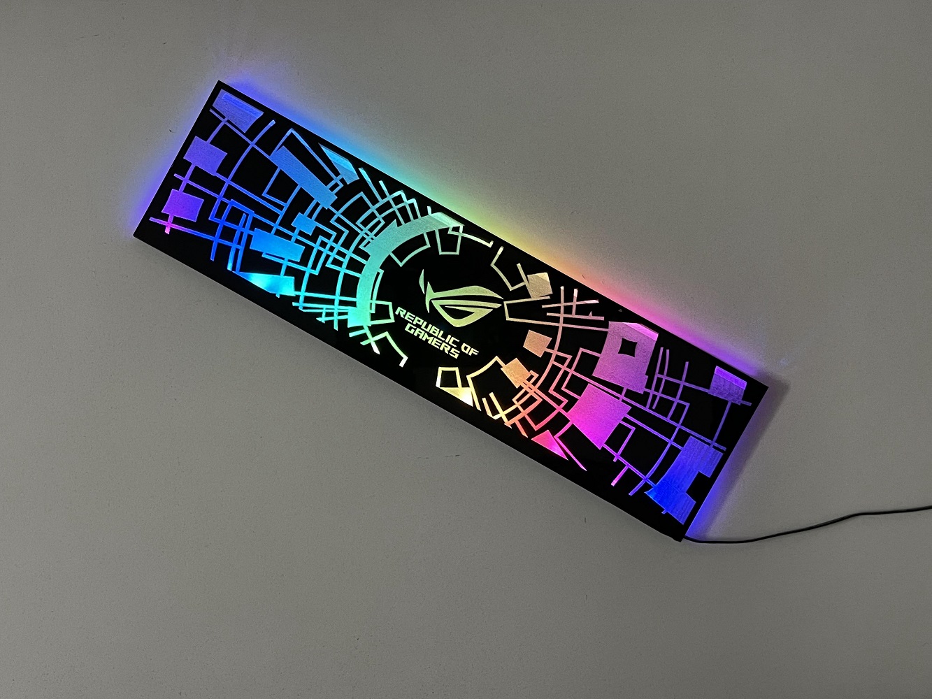 Cover Che Nguồn Máy Tính Led RGB Đồng Bộ Hub Và Mainboard(3Pin 5V) - Họa Tiết Vector Công Nghệ và Logo Các Hãng