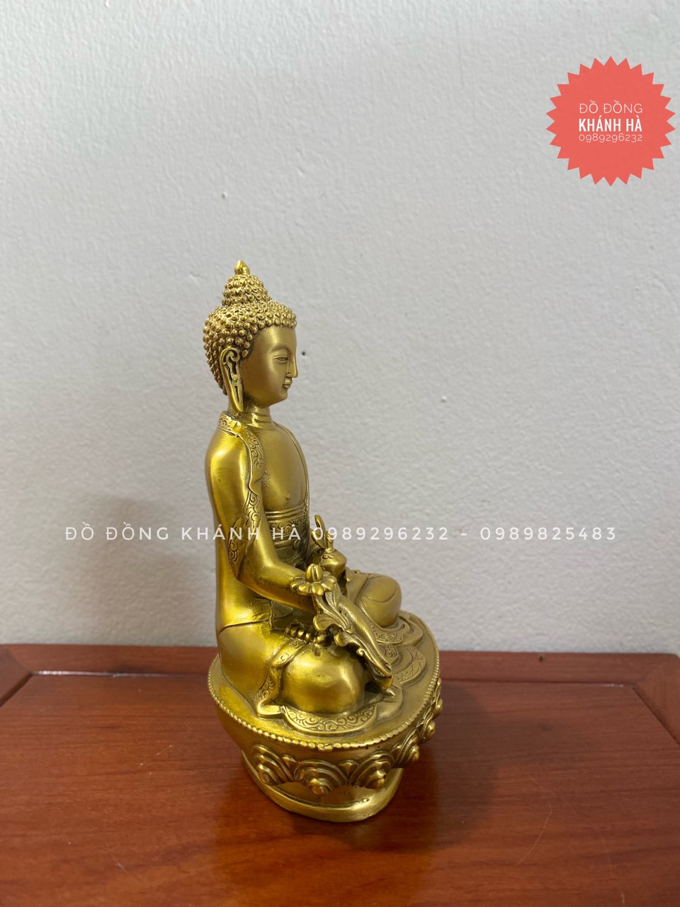 Tượng Phật Dược Sư bằng đồng cao 21cm