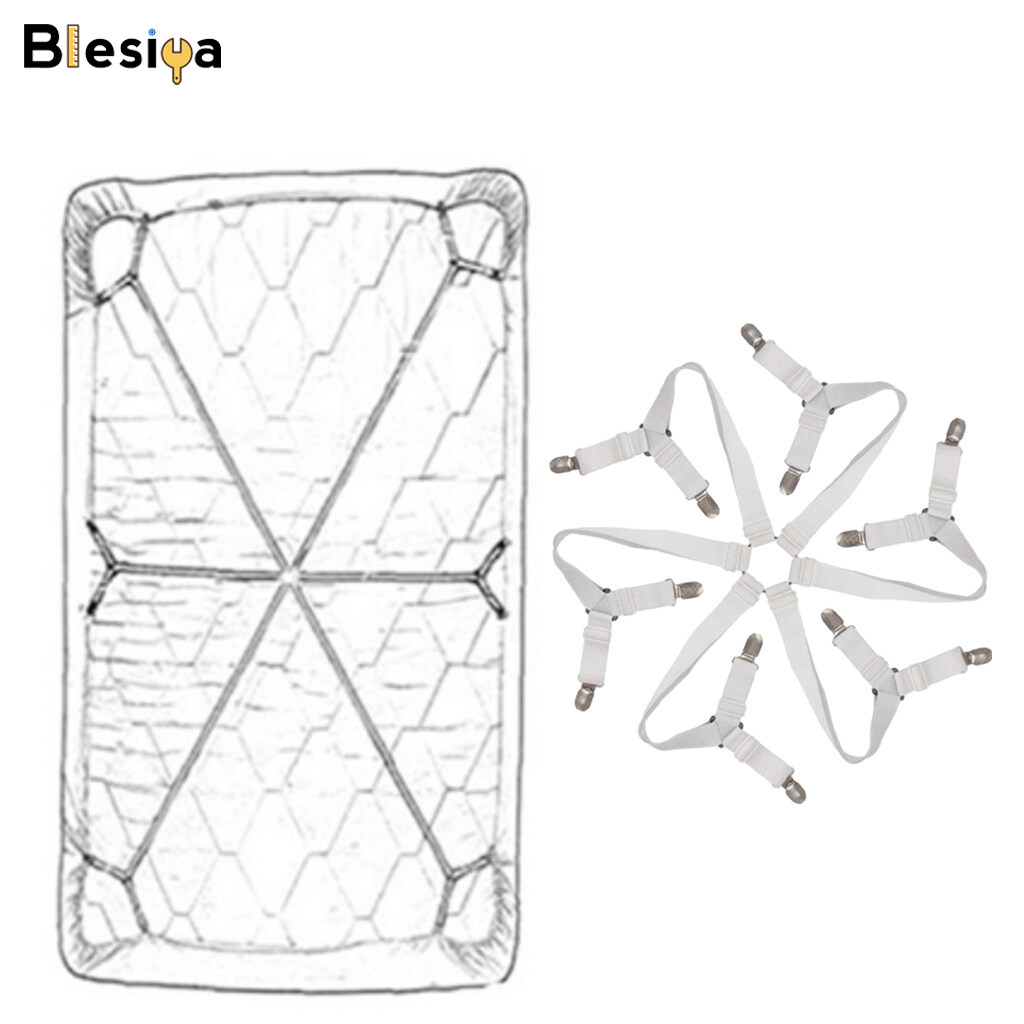 Blesiya Elastic Bed Sheet Holder Clip Fastener for Bed Sheets Mattress Covers