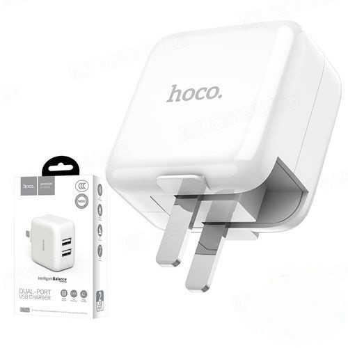 Cốc sạc nhanh 2a 2 cổng usb đầu sạc gấp gọn 90 độ hoco c54