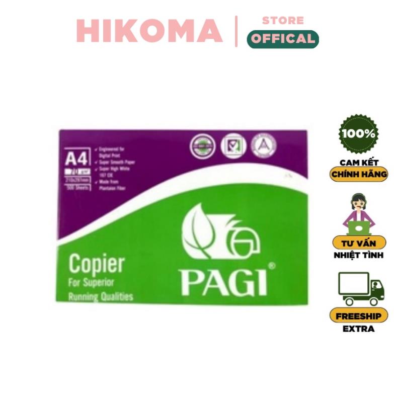 Giấy in a4 pagi định lượng 70gsm giá sỉ - giấy in a4 văn phòng phẩm cao cấp - hikoma store