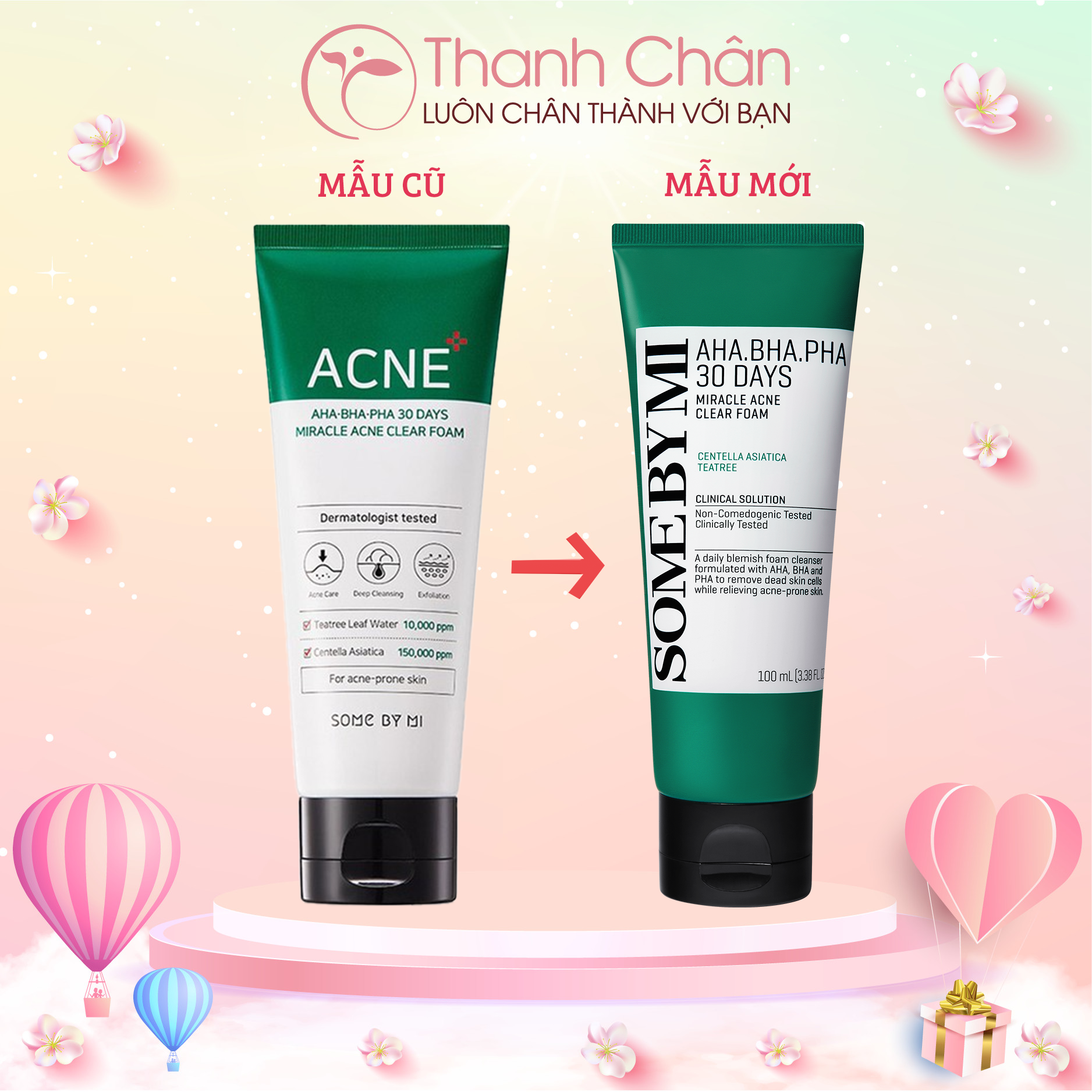 Sữa rửa mặt some by mi aha-bha-pha 30 days miracel acne clear foam