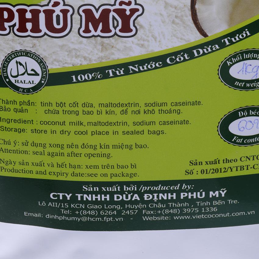 BỘT CỐT DỪA ĐỊNH PHÚ MỸ 1KG