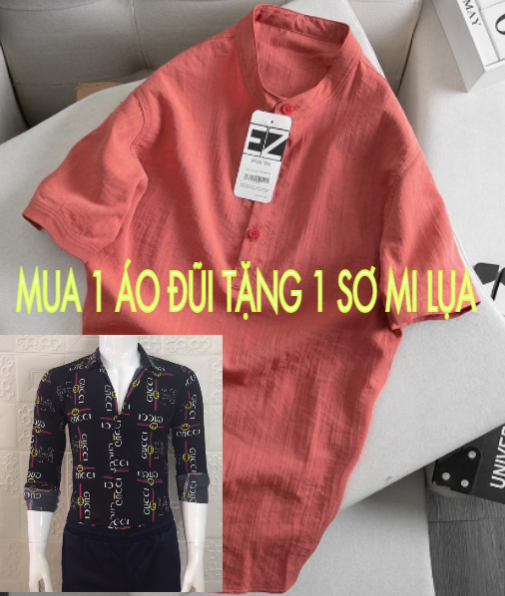 [HCM]( MUA 1 TẶNG 1) ÁO SƠ MI NAM ĐŨI CAO CẤP- TẶNG 1 ÁO SƠ MI LỤA