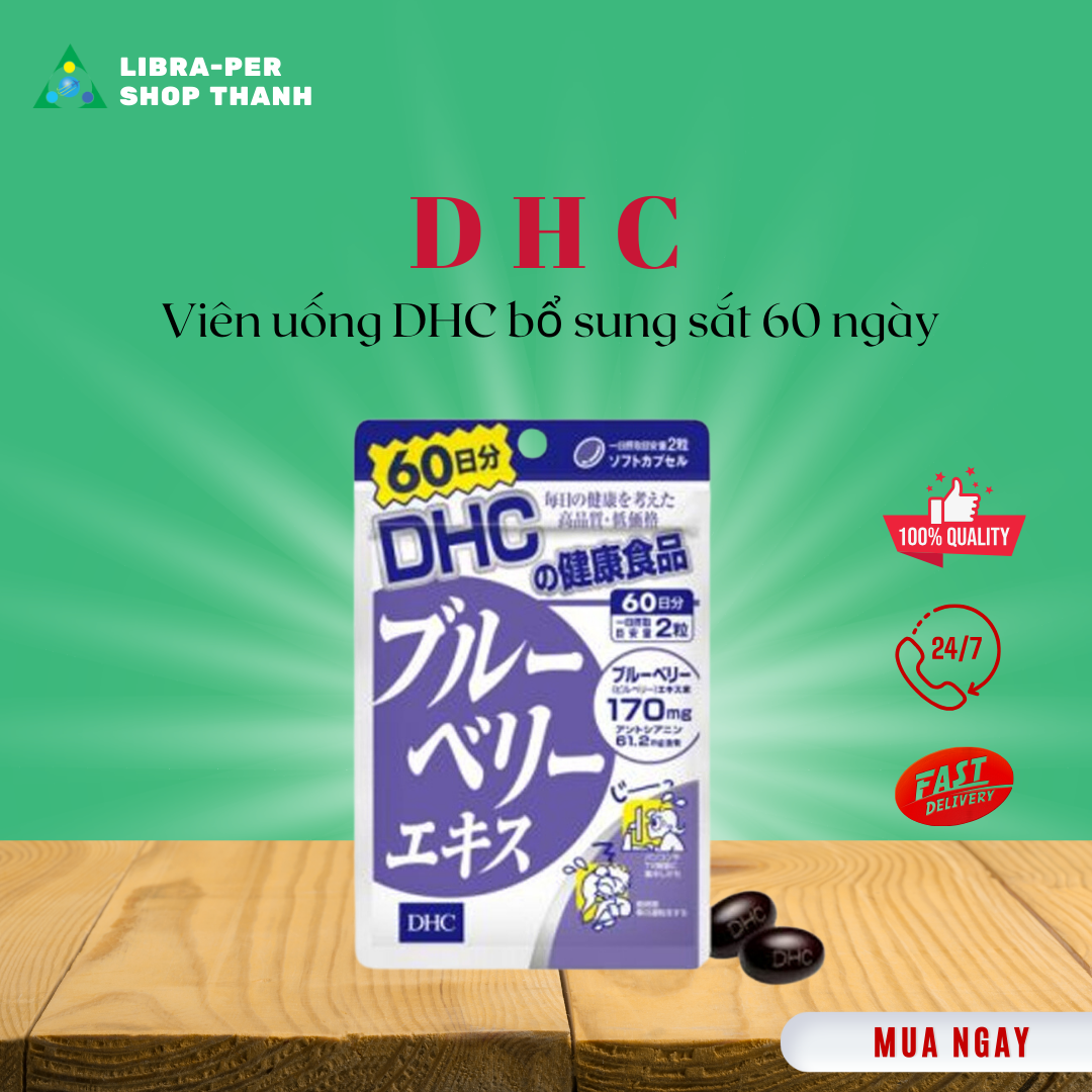 Viên Uống Bổ Sung Sắt DHC -120 viên