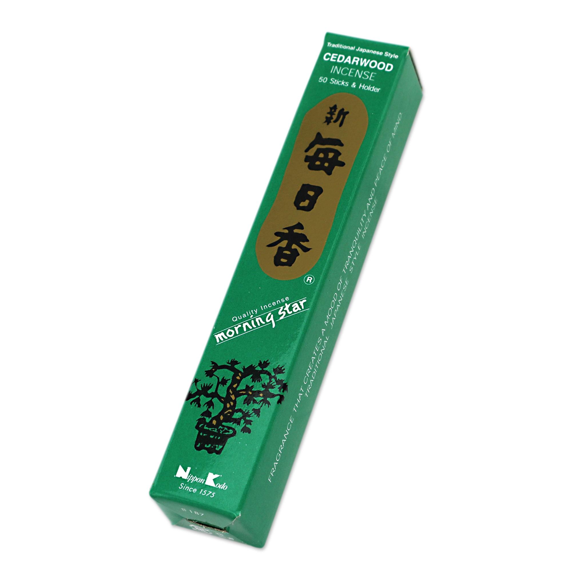 Nhang thơm Nhật Bản Morning Star 50 que - Gỗ tuyết tùng - Nippon Kodo
