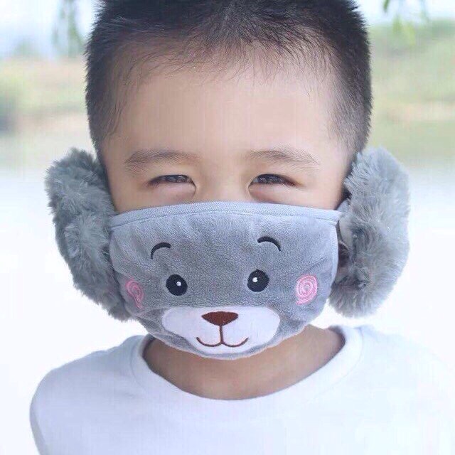 Khẩu trang lông cừu cho bé