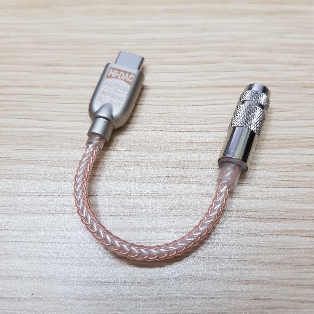 Cáp chuyển typeC sang 3.5mm có DAC cao cấp,32bit,Realtek hires