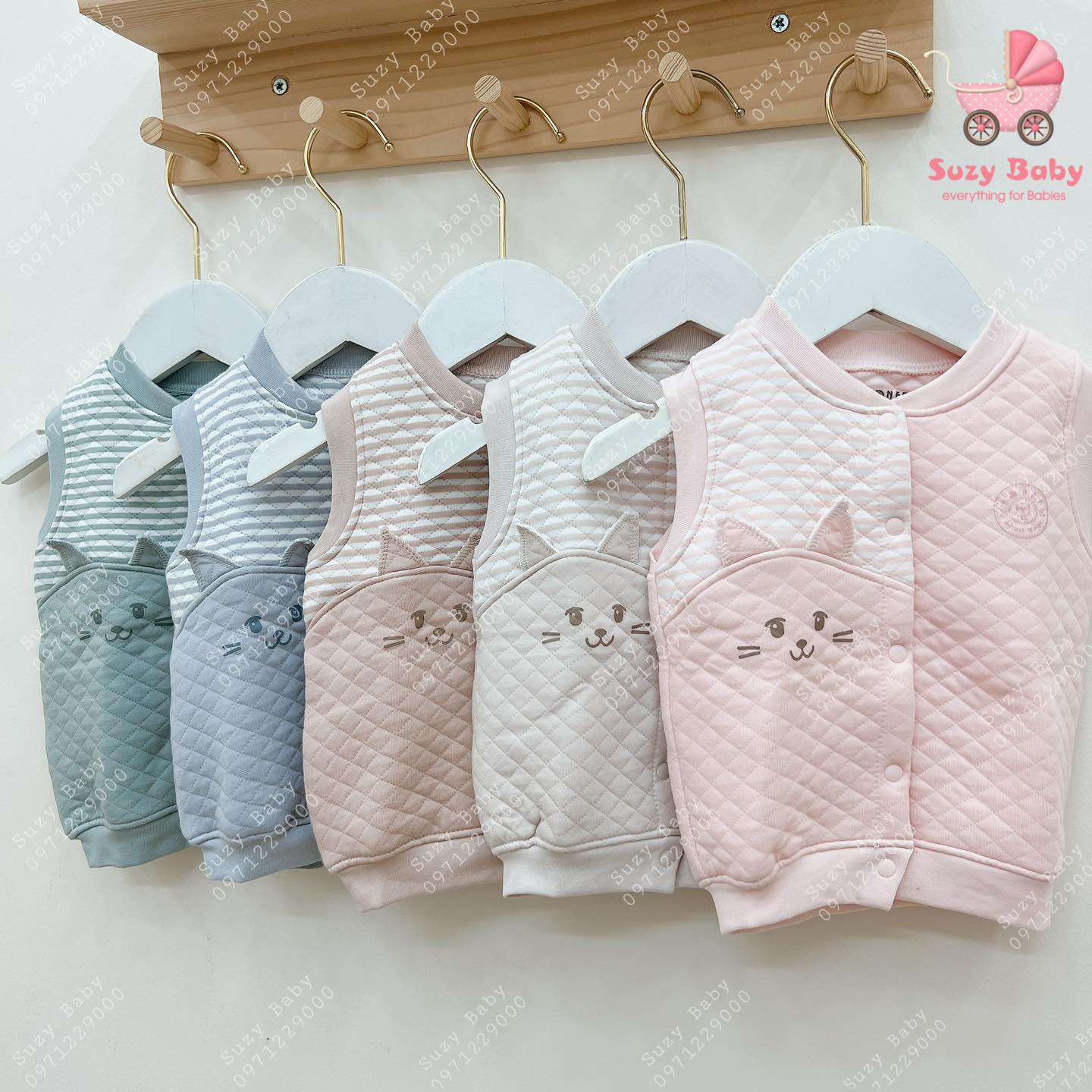 Áo gile sơ sinh Hnee mẫu mới