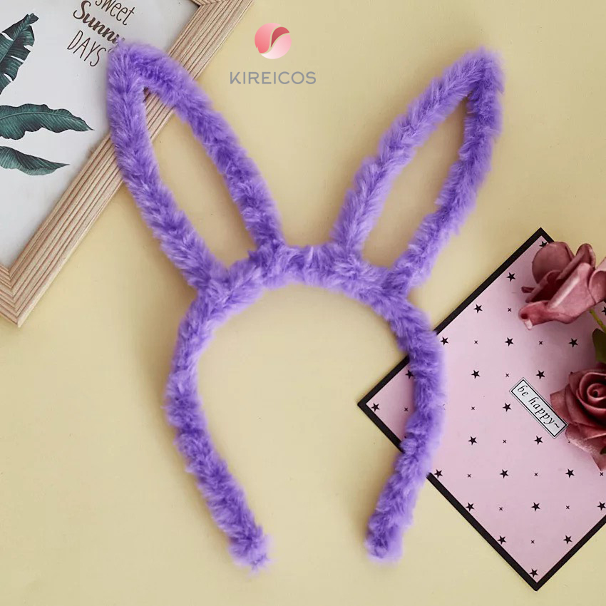 Băng Đô Tai Thỏ Lông Sù Mềm Siêu Cute - kireicos