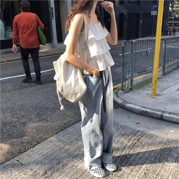 Áo 2 Dây Nữ 3 Tầng 2 Màu  Hở Lưng So Hot