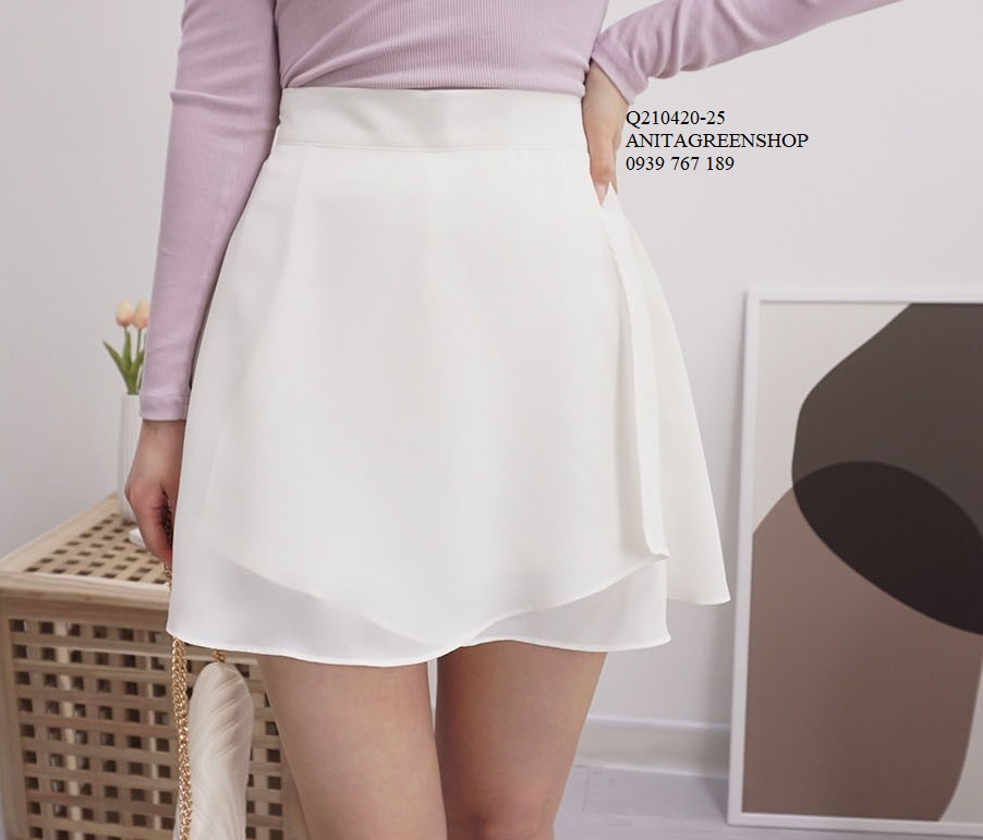 Q210420 chân váy ngắn chữ a