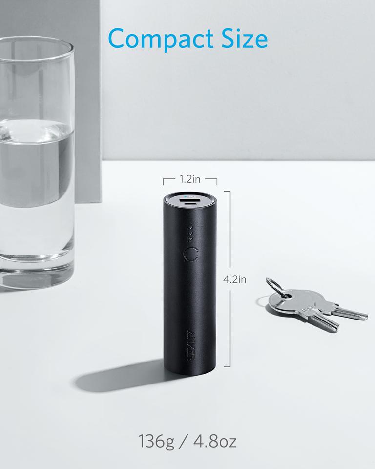 [PIN KHÔNG CÓ CỔNG SẠC TYPE-C] Pin sạc dự phòng ANKER PowerCore 5000mAh - A1109