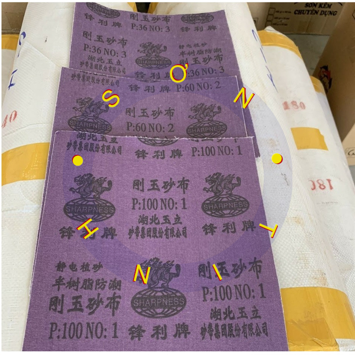Nhám vải trung quốc p36 , p60 , p100