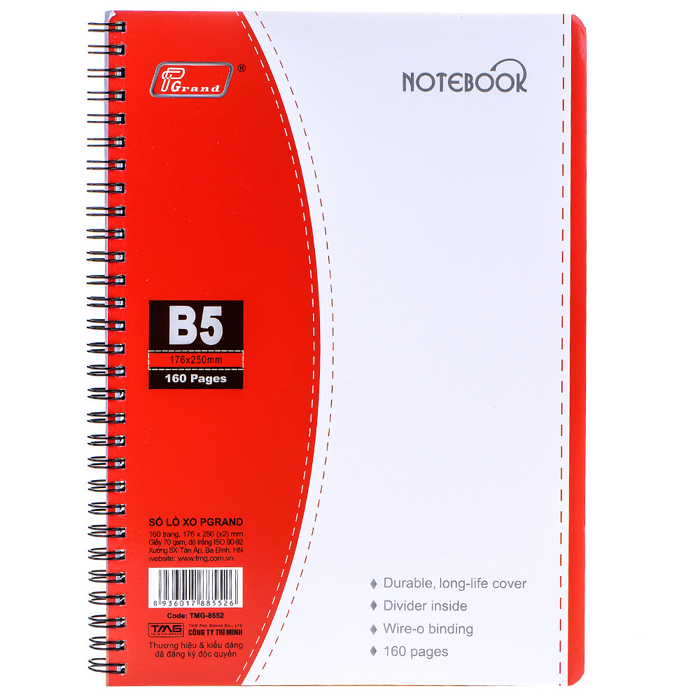 Sổ lò xo pgrand b5 160trang