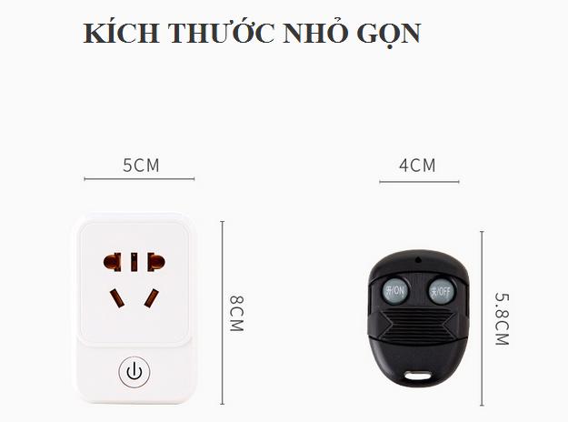 Ổ cắm điện thông điều khiển bật tắt thiết bị điện từ xa 100M Honest HT-6805WCX (2200W/220V) công tắc điều khiển từ xa, công tắc điện thông minh , ổ cắm điều khiển từ xa, công tắc wifi, ổ cắm đa năng, ổ cắm hẹn giờ, công tắc không dây