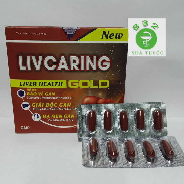 Bổ gan LIVCARING Gold hộp 12 vỉ x 5 viên