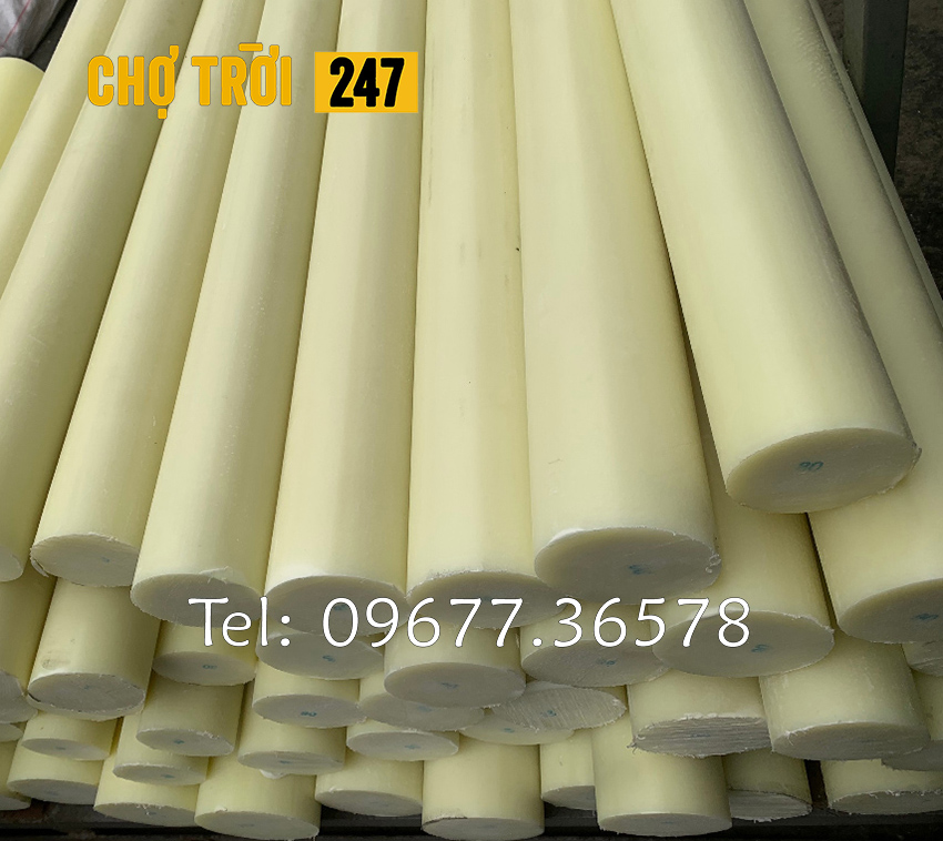 Thanh nhựa PA, cây tròn đặc chống va đập tốt, có độ bền hóa học cao