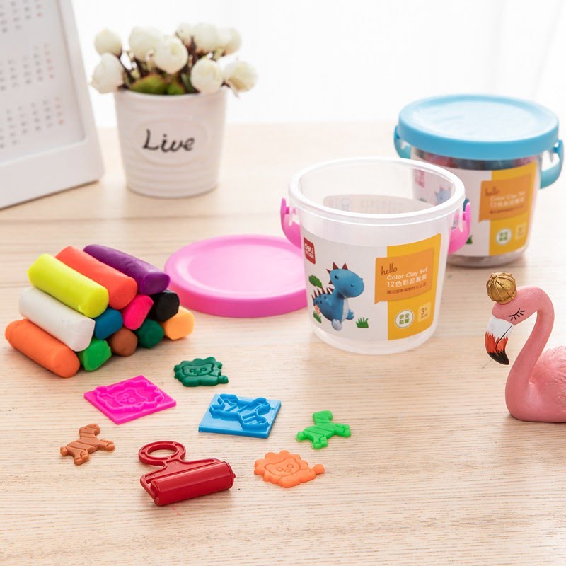 Đất nặn 24 màu + 7 khuân - Deli 7031