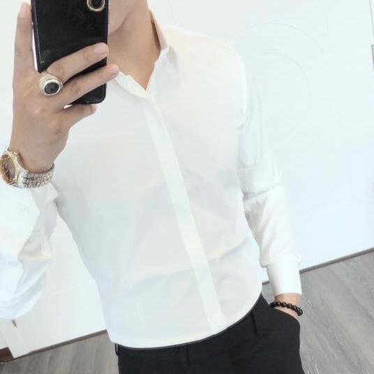 Áo sơ mi nam Nẹp che cúc SM02