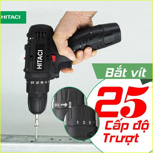 MÁY KHOAN BẮT VÍT BA CHỨC NĂNG HITACHI 12V