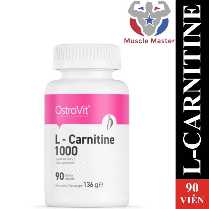 [HCM]Thực Phẩm Bổ Sung Giảm Mỡ Ostrovit L Carnitine 1000mg 90 Viên nhập khẩu