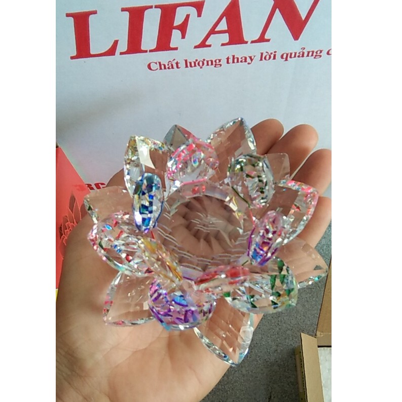 Bộ đầu đèn pha lê gắn lư đồng