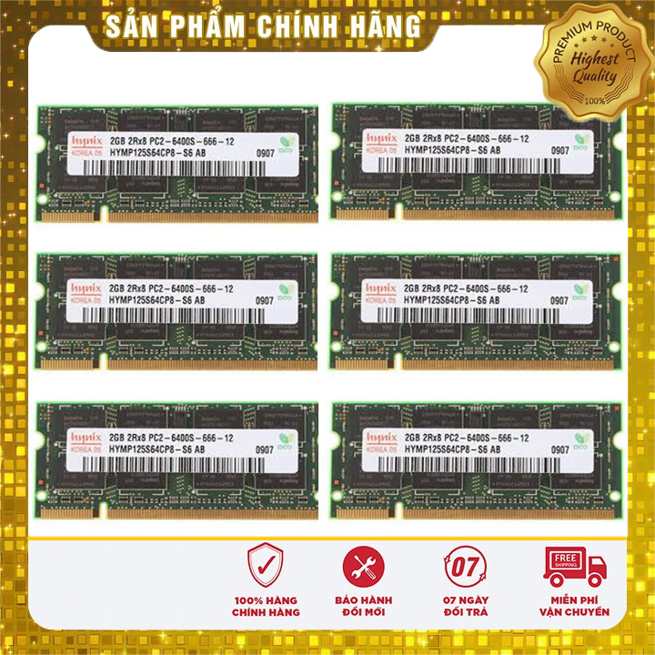Ram Laptop DDR2 1GB 2GB hàng tháo máy