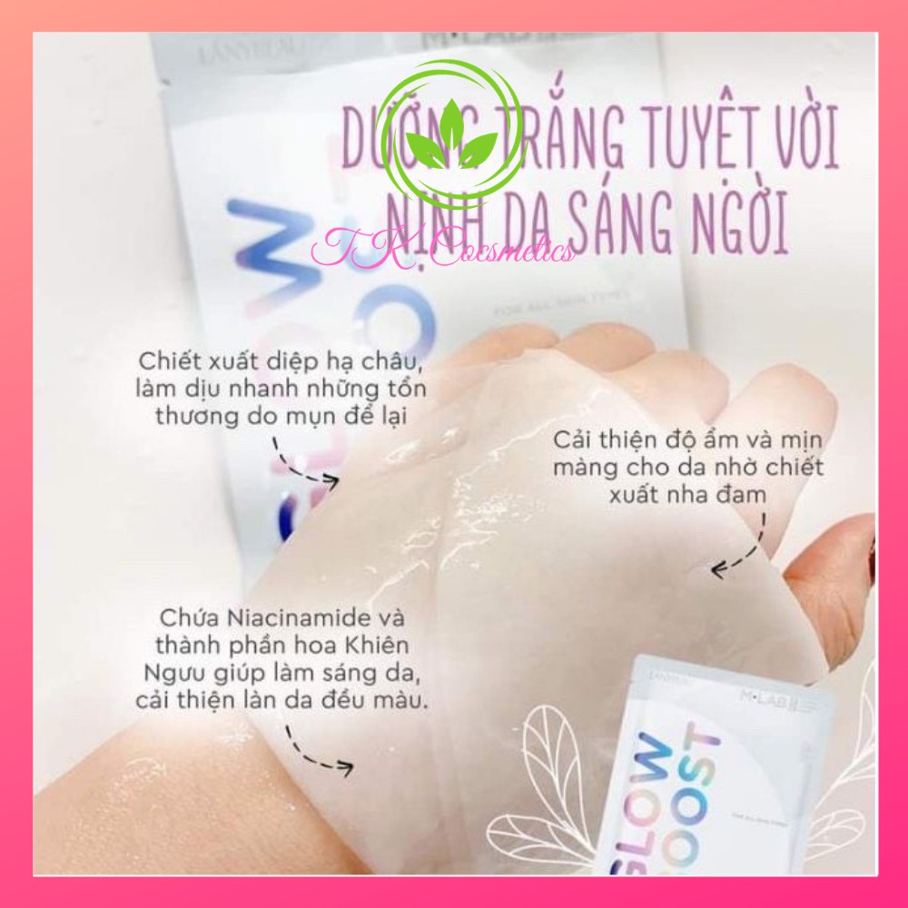 Mặt nạ dưỡng trắng sáng, cấp ẩm da M-lab, Mặt nạ M-lab
