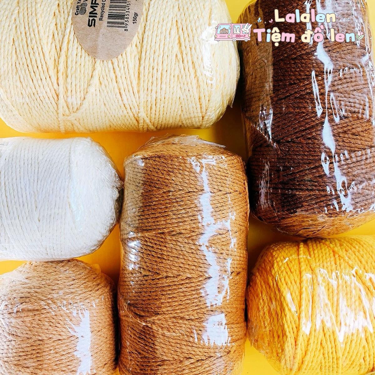 Sợi SIMPLY Recycled Cotton - Cuộn 150gr