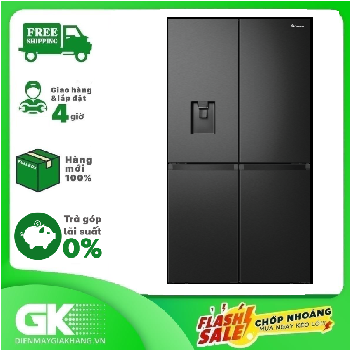 [Trả góp 0%]Tủ lạnh Casper nhiều cửa 645L RM-680VBW