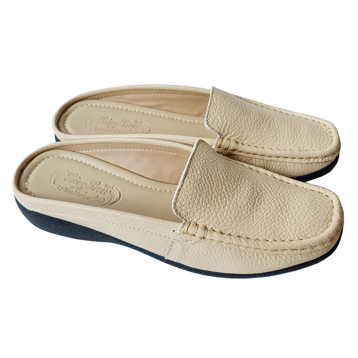 Dép Sục Nữ Da Bò Thật BIGGBEN Cao 3cm SBNB38