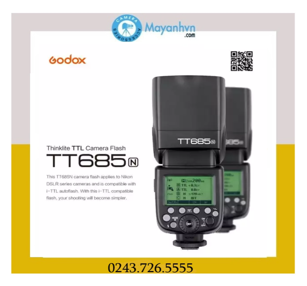 Đèn Flash Godox TT685N for Nikon (Mới 100%- Bảo hành 12 tháng)