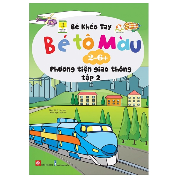 Fahasa - bé khéo tay - bé tô màu - các phương tiện giao thông