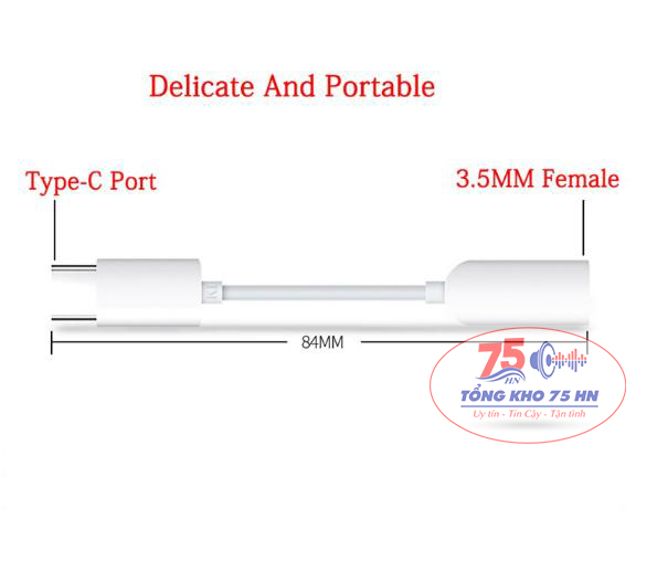 Cáp chuyển Type C sang Jack âm thanh 3.5mm