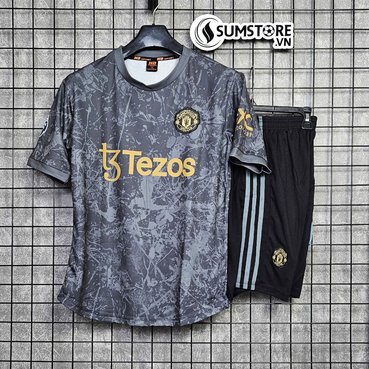 Đồ Thể Thao Bóng Đá Đẹp - CLB MU Xám Thun Mè Chất Lượng Hàng Đầu