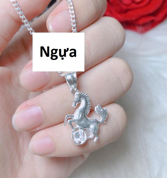 Mặt dây chuyền bạc 12 con giáp kim tiền (không dây)