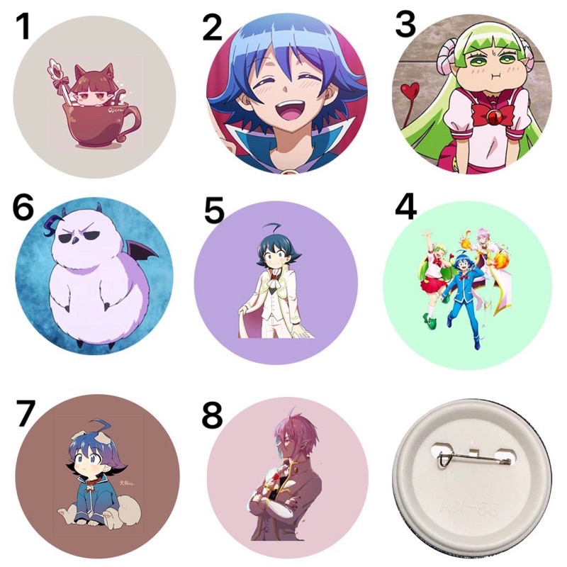 Huy hiệu Mairimashita iruma đường kính 5,8cm/Huy hiệu anime mairimashita iruma