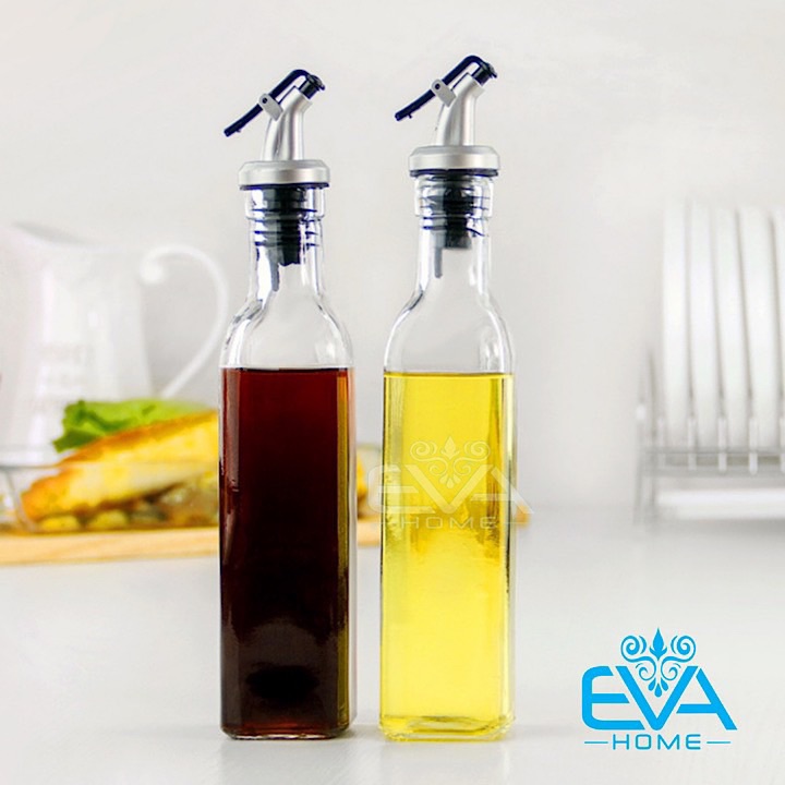 [HCM]Set 2 Chai Thuỷ Tinh Vuông Rót Gia Vị Rót Dầu OiL Can 250 Ml