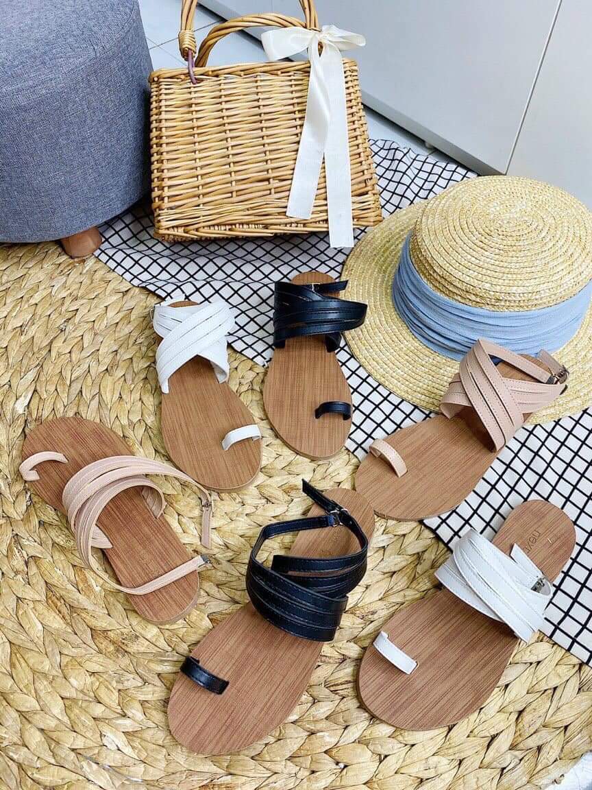 Giày sandal nữ đế thấp cánh chim size 35-42