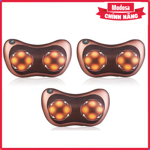 3 gối massage modosa thư giãn hồng ngoại 8 bi cao cấp - hàng chính hãng