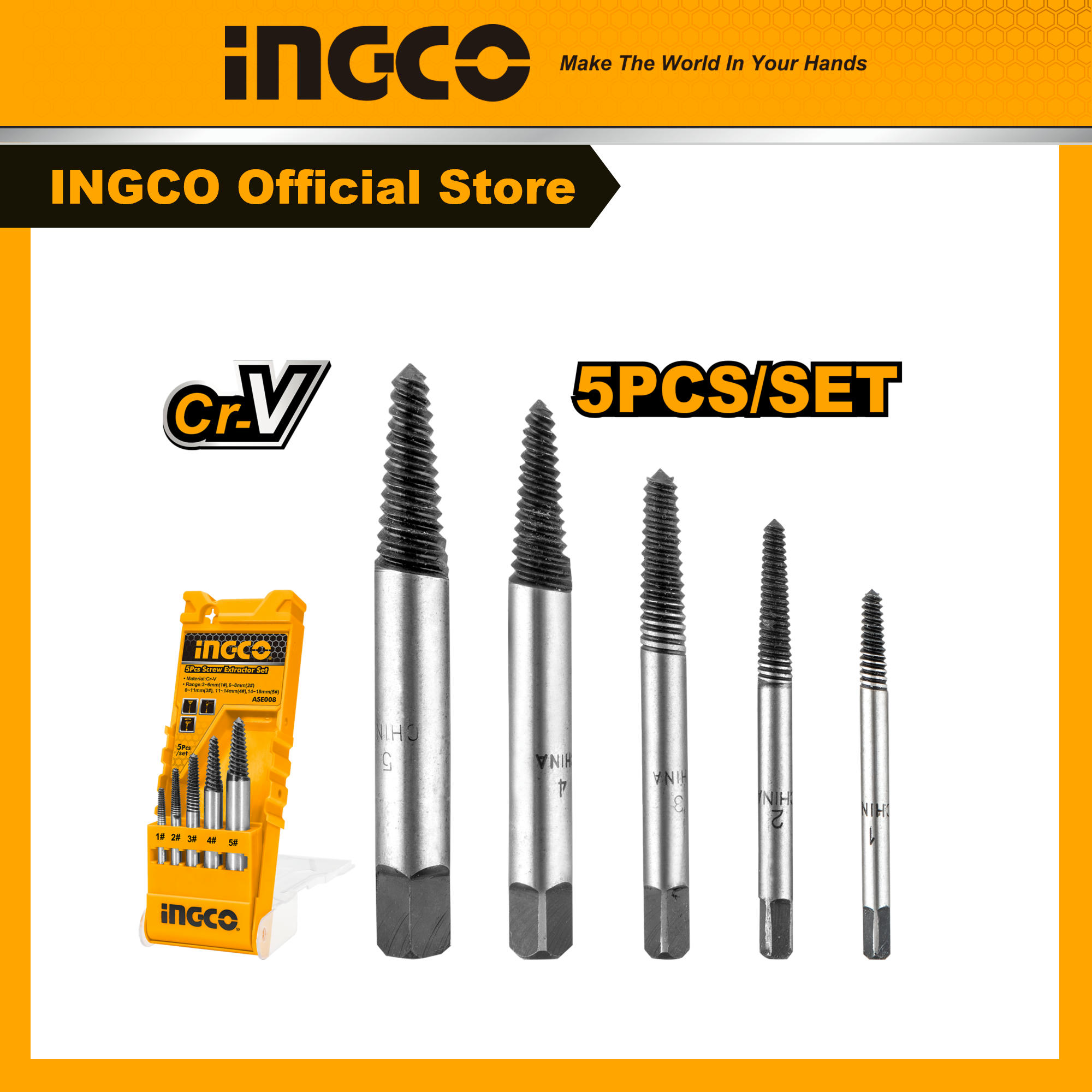 Bộ 5 mũi ven răng taro răng ingco ase008
