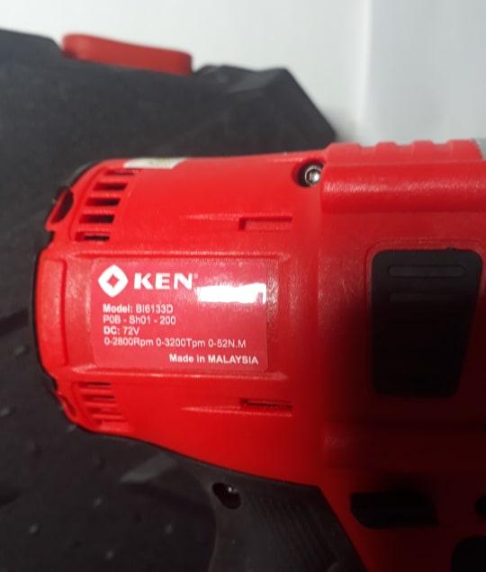 MÁY SIẾT BULONG KEN  KHÔNG THAN 72V (kèm 2pin.tặng đầu chuyển bulong sang bắt vít)