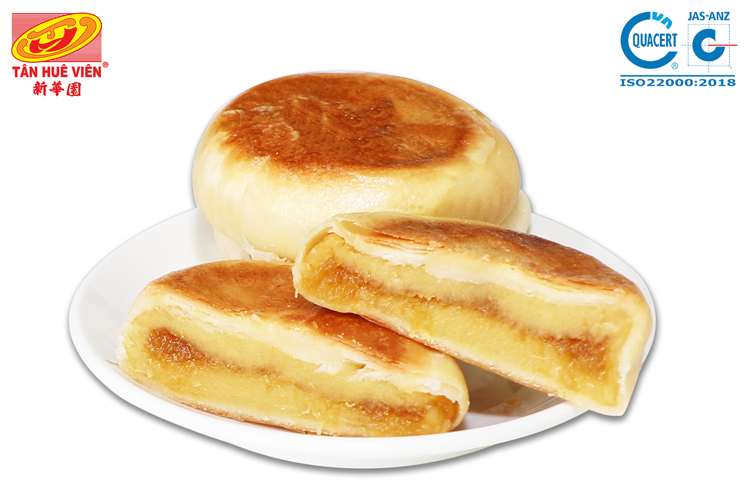 BÁNH PÍA CHAY KHÓM ( 400g x 4 cái ) Tân Huê Viên